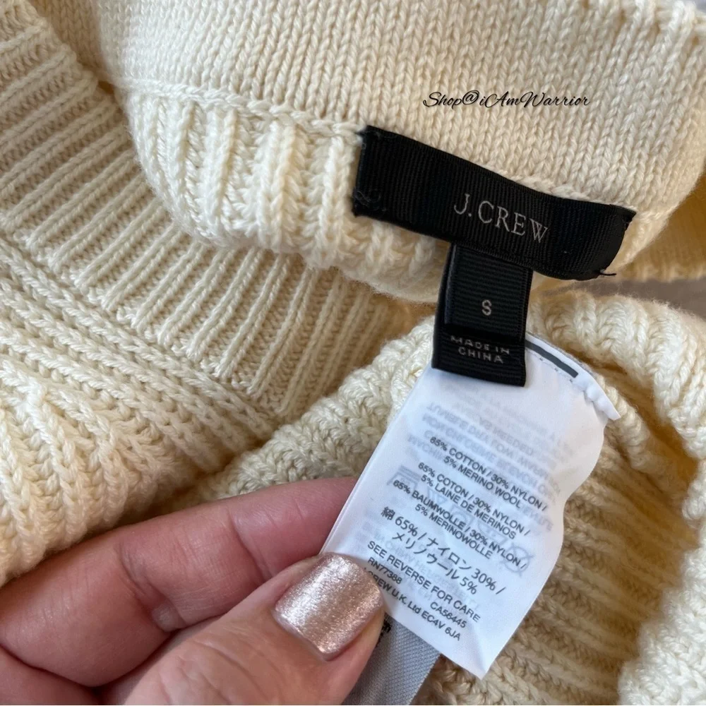 J.Crew sleeveless ribbed tunic sweater in cream *shop@iamwarrior